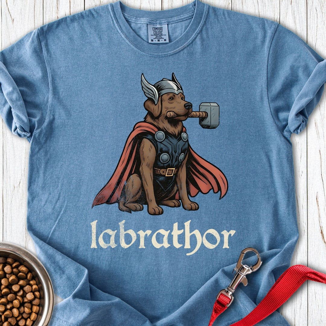 Chocolate Labrathor Premium Tee Blue Jean