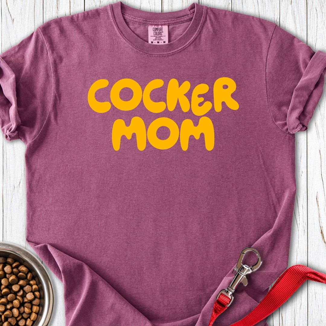 Cocker Mom Premium Tee Berry