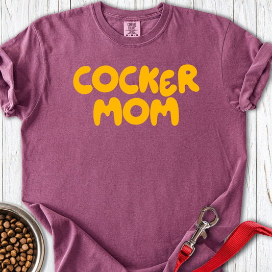Cocker Mom Premium Tee Berry