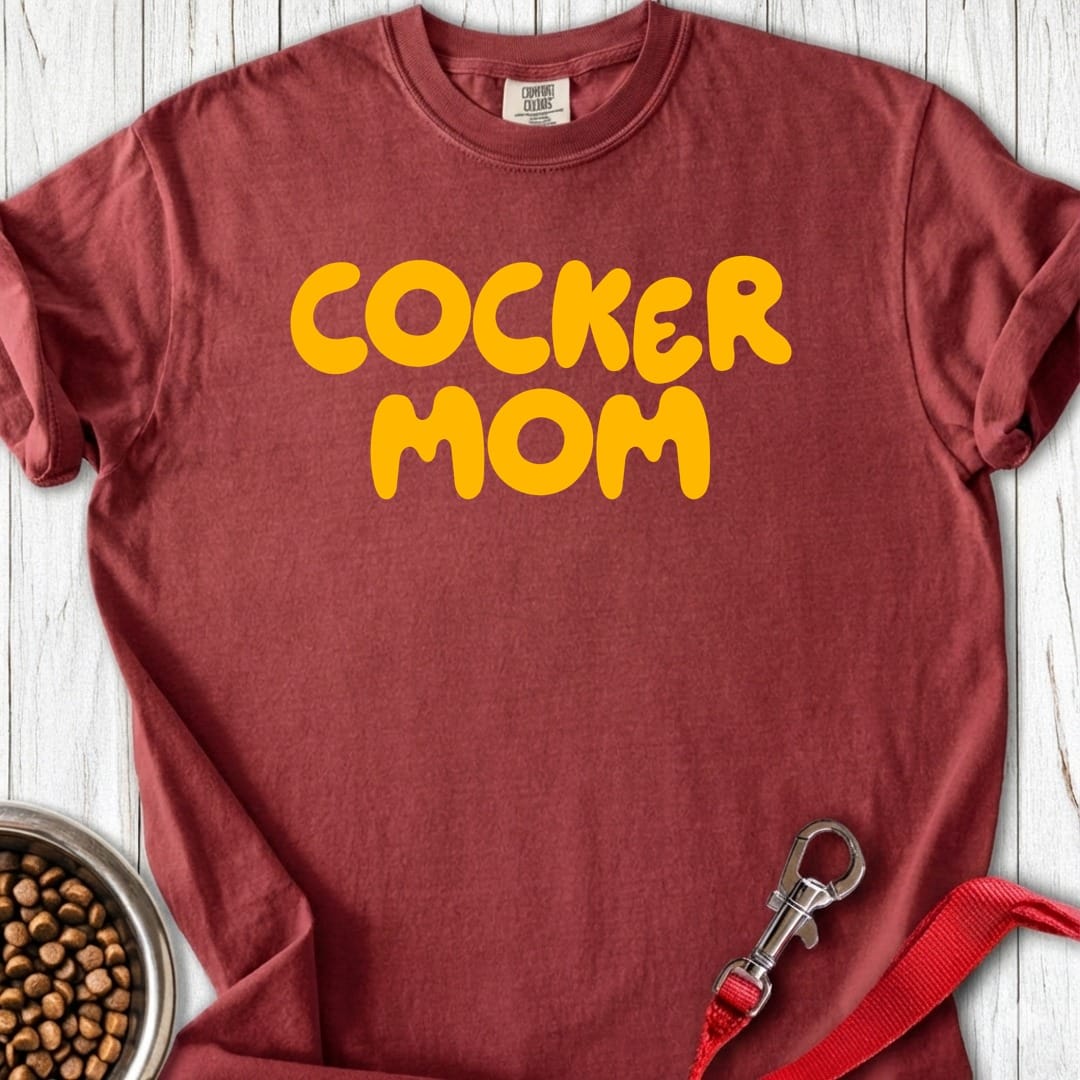 Cocker Mom Premium Tee Brick