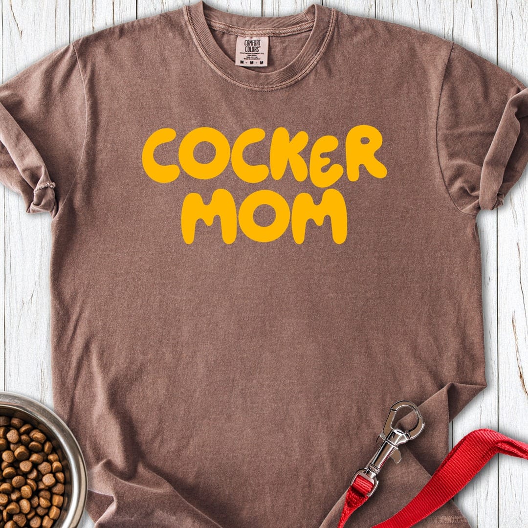 Cocker Mom Premium Tee Espresso