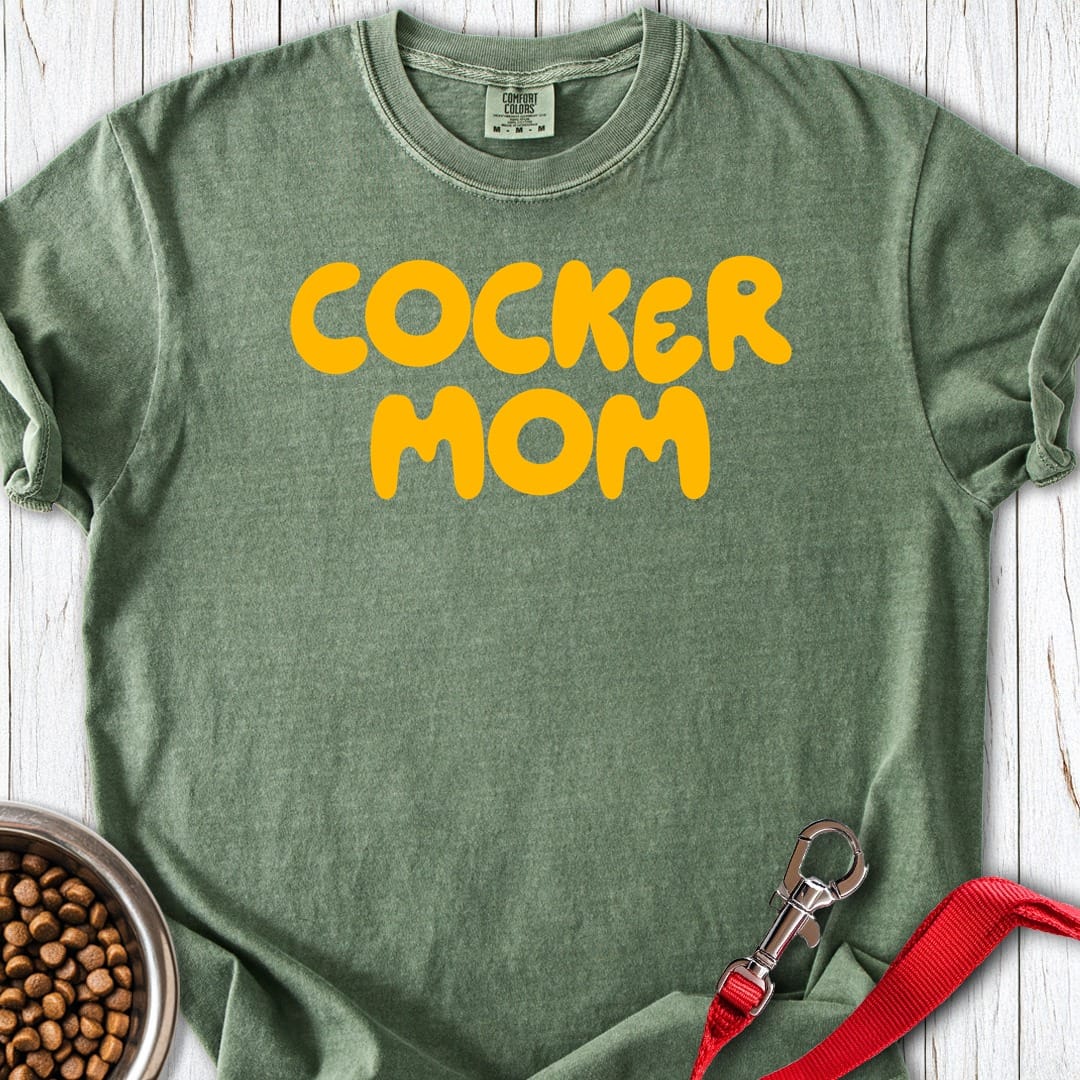 Cocker Mom Premium Tee Moss