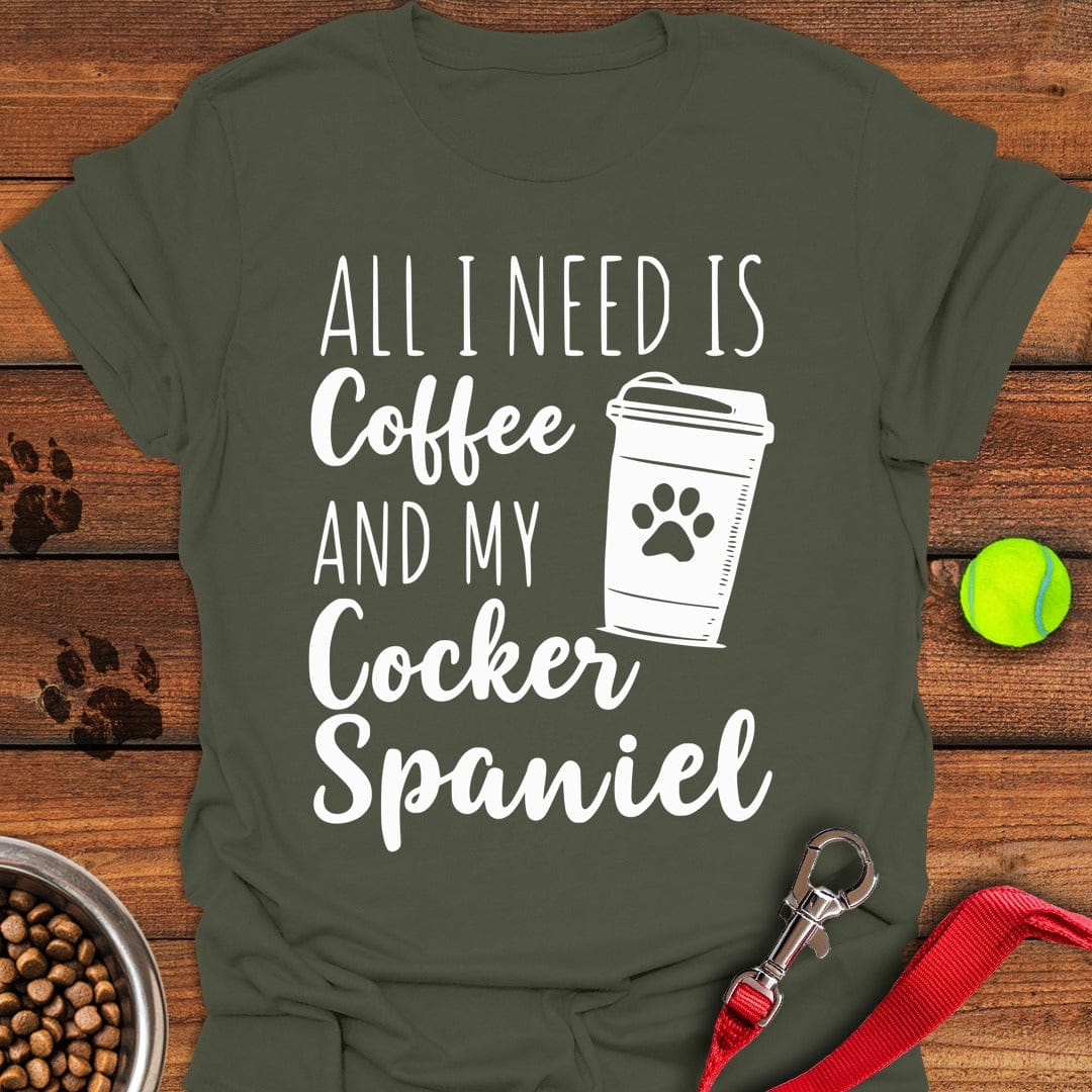Cocker Spaniel & Coffee Military Green