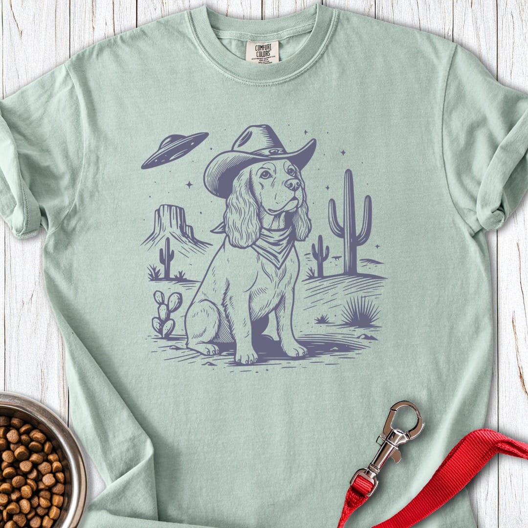 Cocker Spaniel Cowboy Premium Tee Bay