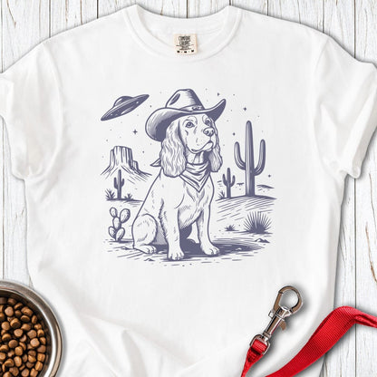 Cocker Spaniel Cowboy Premium Tee White