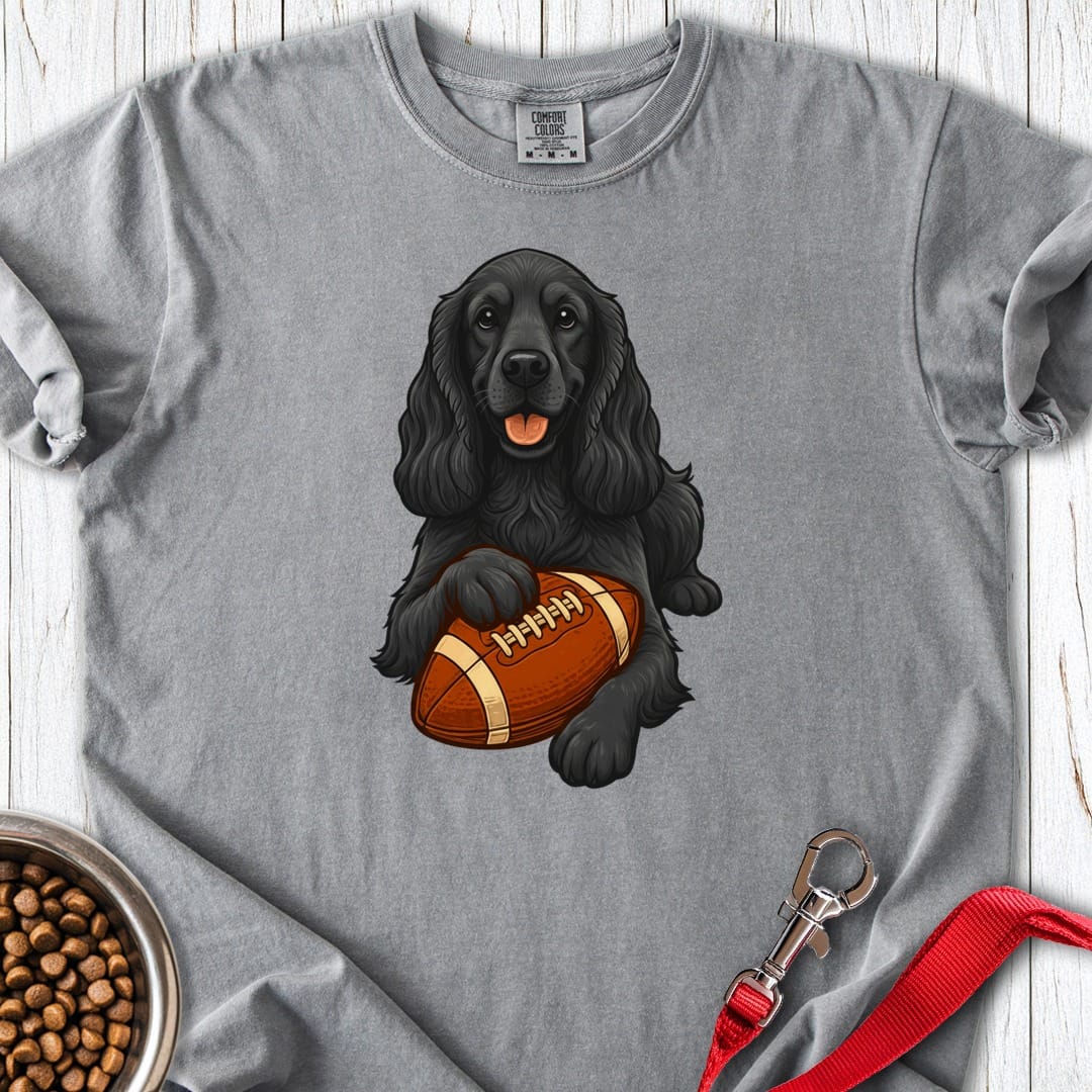 Cocker Spaniel Football Premium Tee Grey
