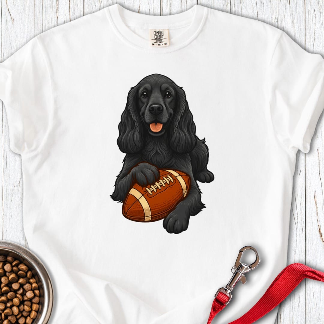 Cocker Spaniel Football Premium Tee White