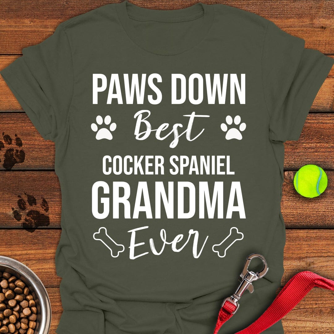 Cocker Spaniel Grandma Military Green