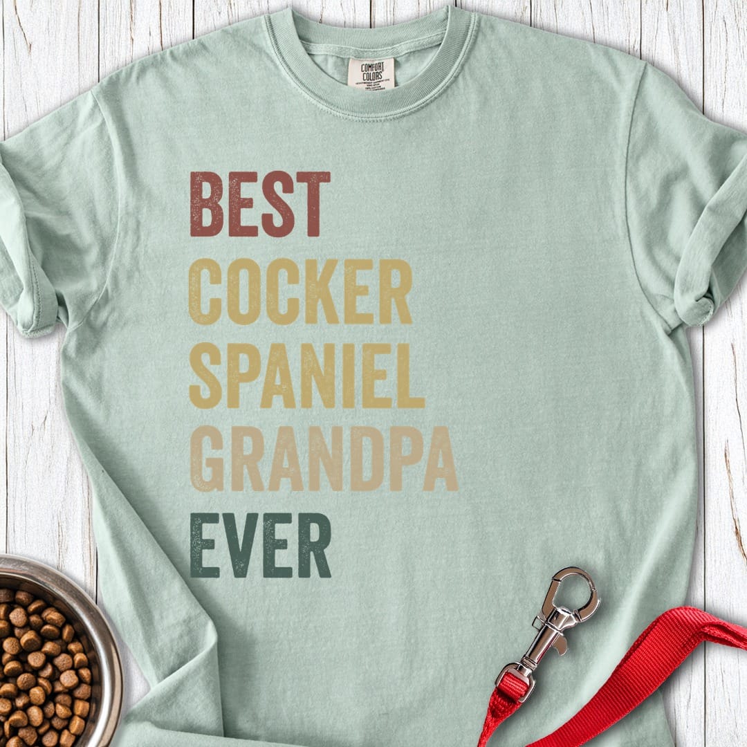 Cocker Spaniel Grandpa Premium Tee Bay