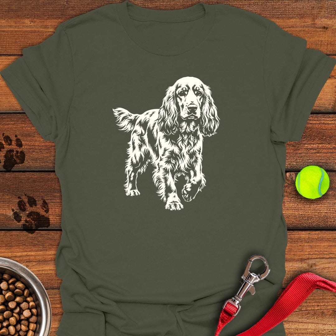 Cocker Spaniel Graphic Military Green