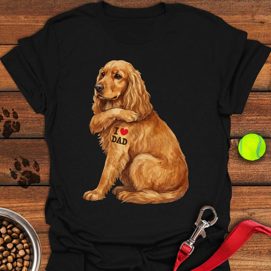 Cocker Spaniel I Love Dad Black