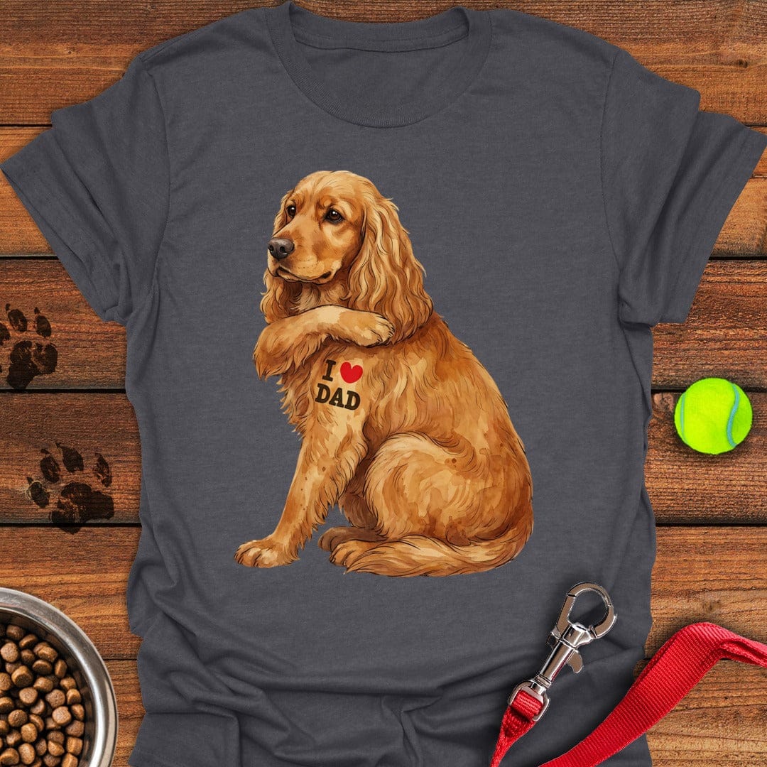 Cocker Spaniel I Love Dad Dark Heather