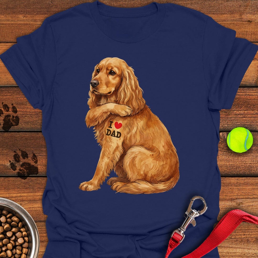 Cocker Spaniel I Love Dad Navy