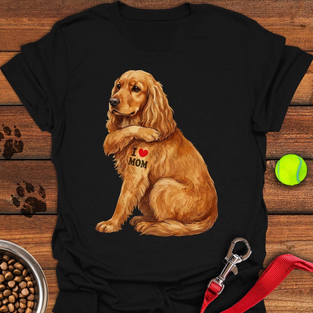 Cocker Spaniel I Love Mom Black