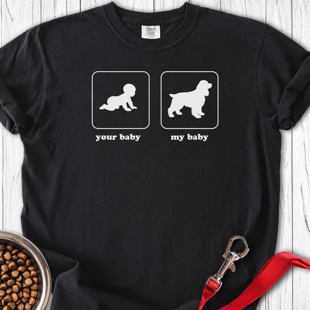 Cocker Spaniel My Baby Premium Tee Black