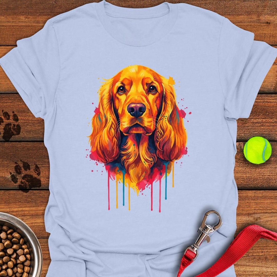 Cocker Spaniel Painting Light Blue