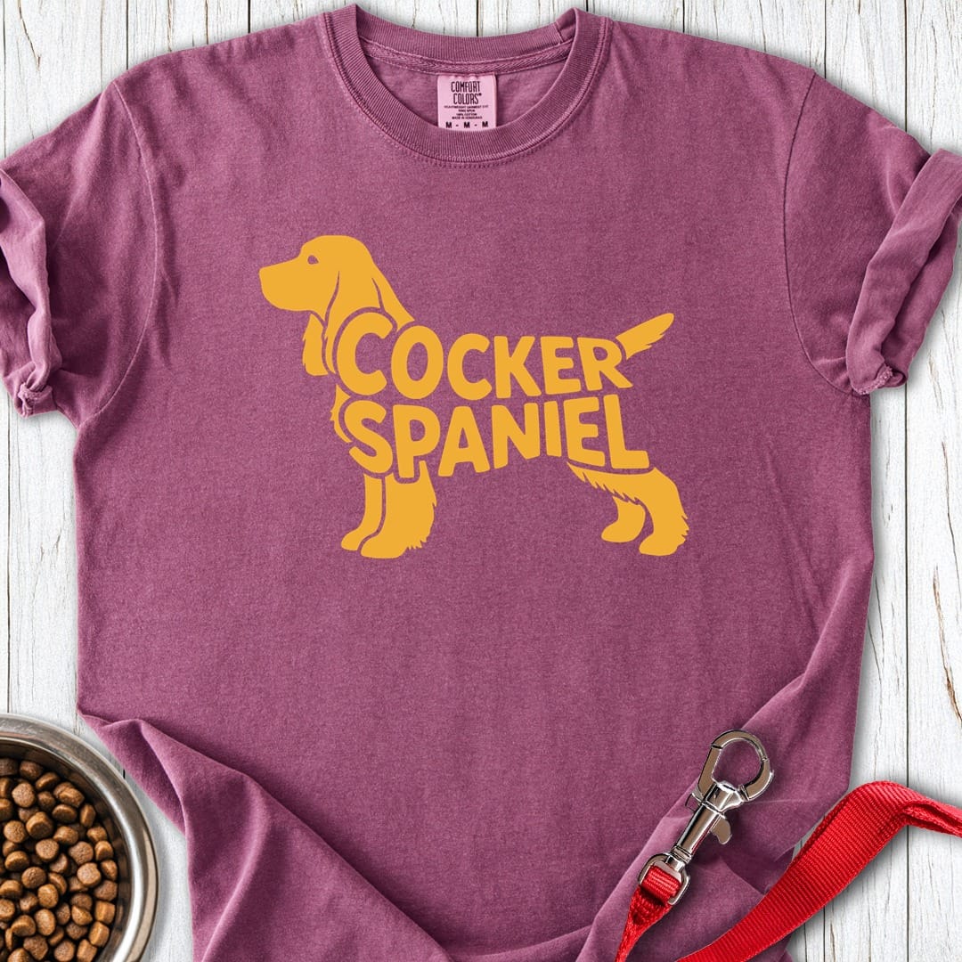 Cocker Spaniel Retro Premium Tee Berry