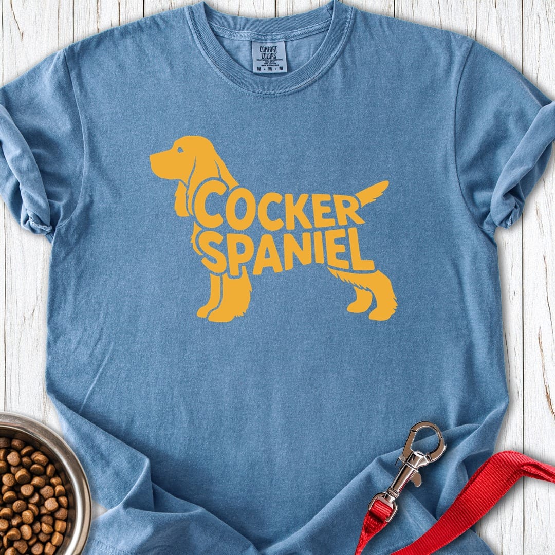 Cocker Spaniel Retro Premium Tee Blue Jean
