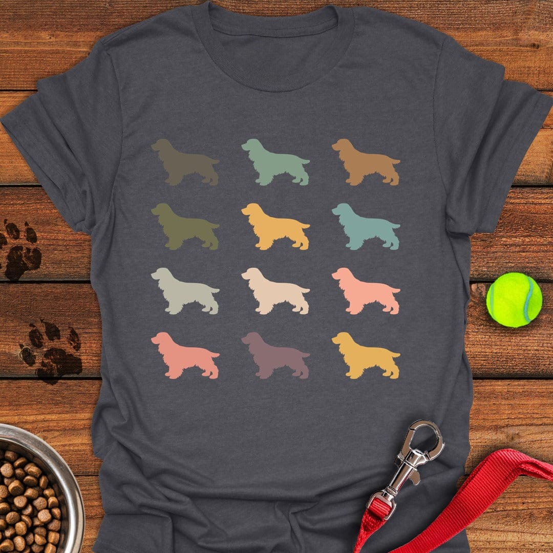 Cocker Spaniel Retro Dark Heather