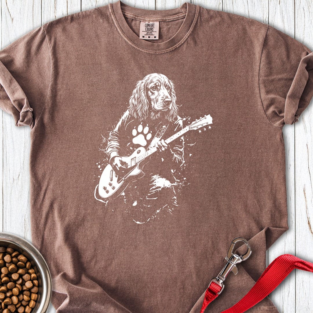 Cocker Spaniel Rocker Premium Tee Espresso