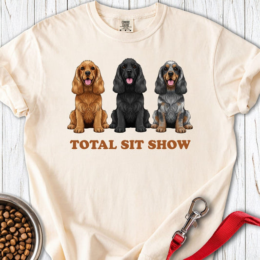 Cocker Spaniel Sit Show Premium Tee Ivory
