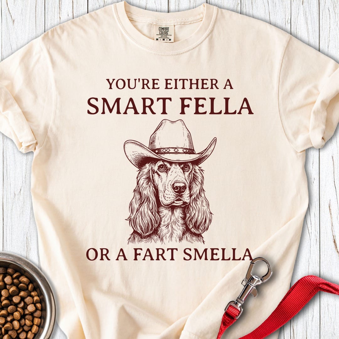 Cocker Spaniel Smart Fella Premium Tee Ivory