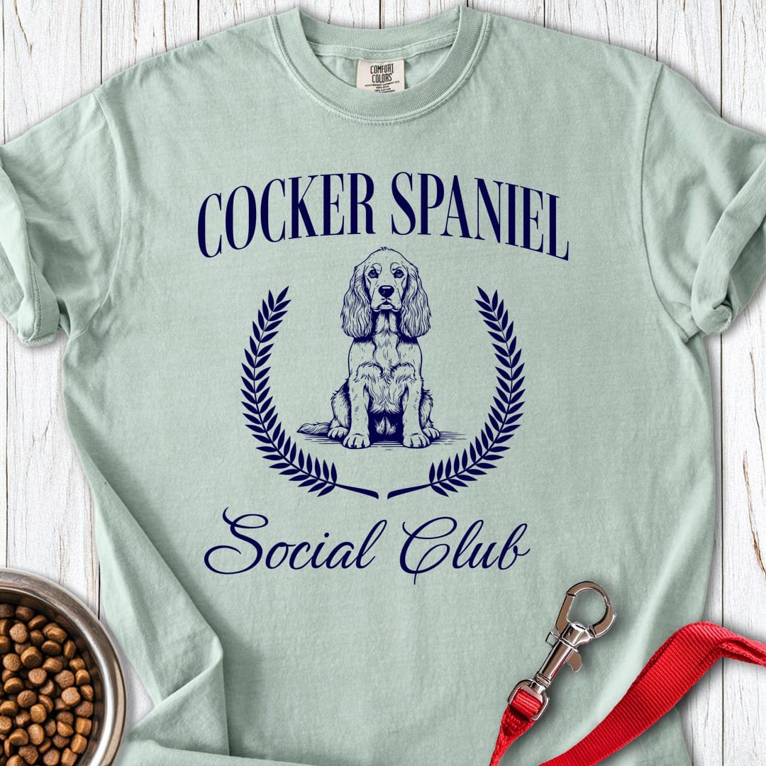 Cocker Spaniel Social Club Premium Tee Bay