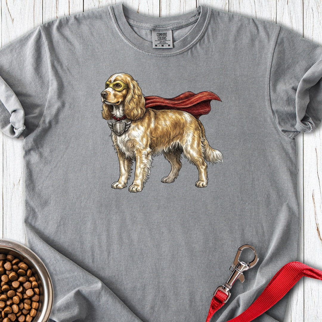 Cocker Spaniel Superhero Premium Tee Grey