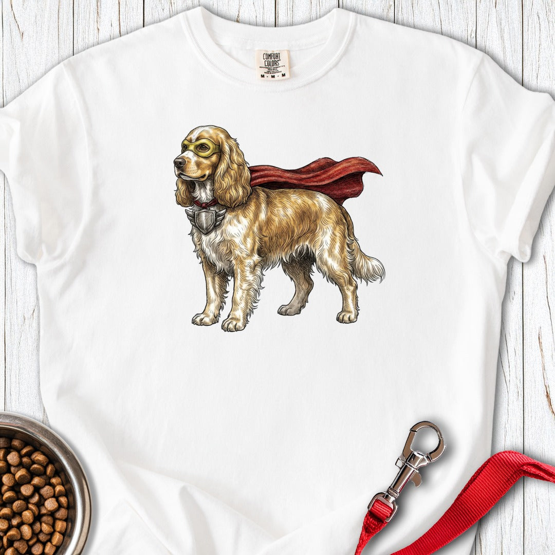 Cocker Spaniel Superhero Premium Tee White