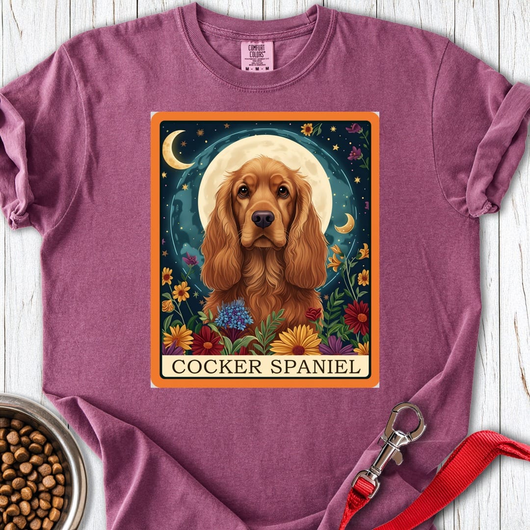 Cocker Spaniel Tarot Premium Tee Berry