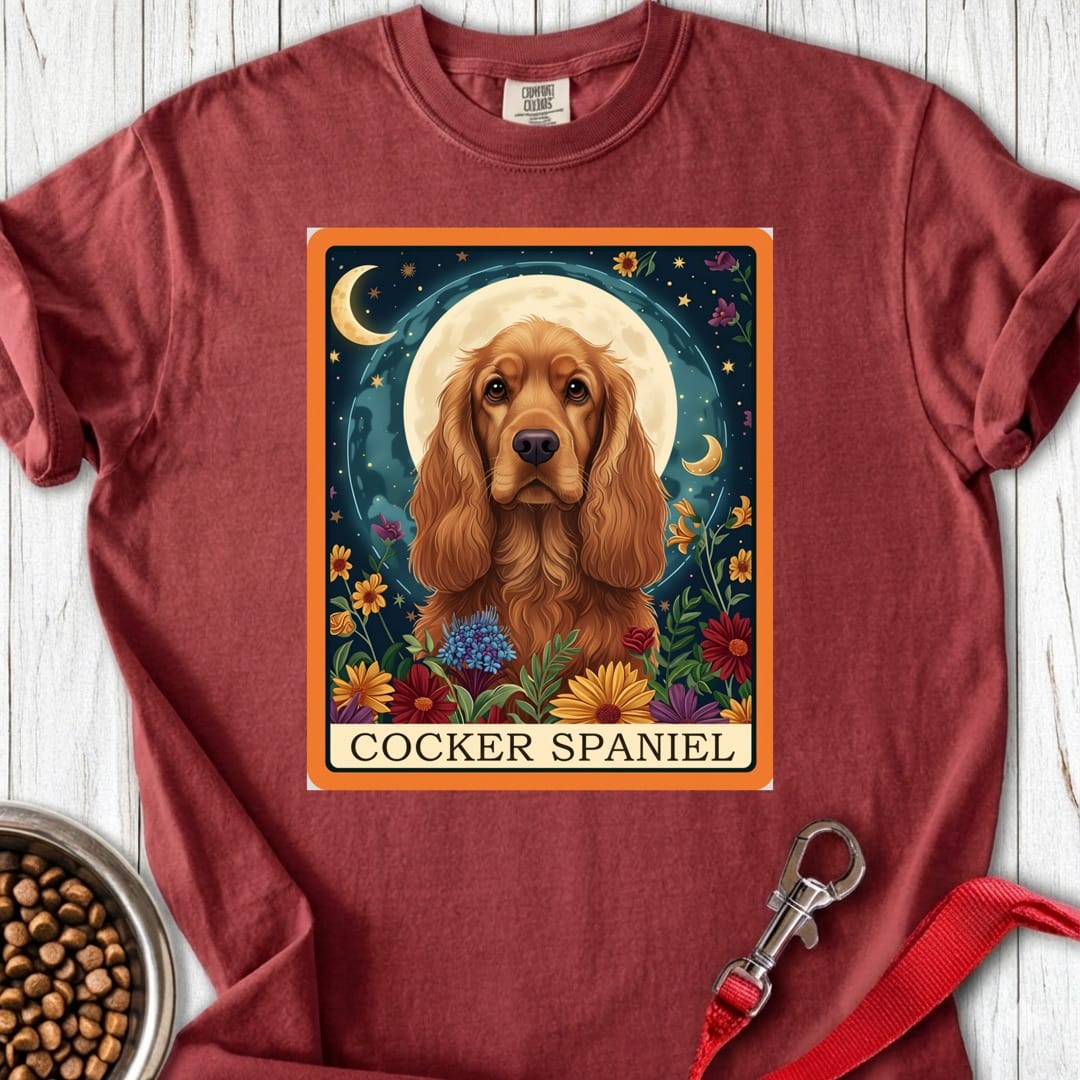 Cocker Spaniel Tarot Premium Tee Brick