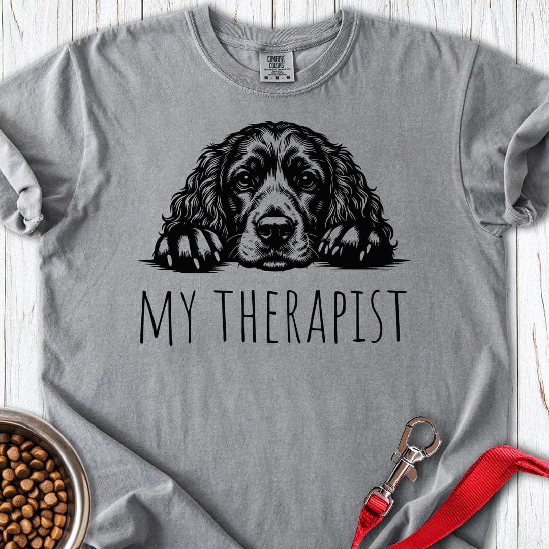 Cocker Spaniel Therapist Premium Tee Grey