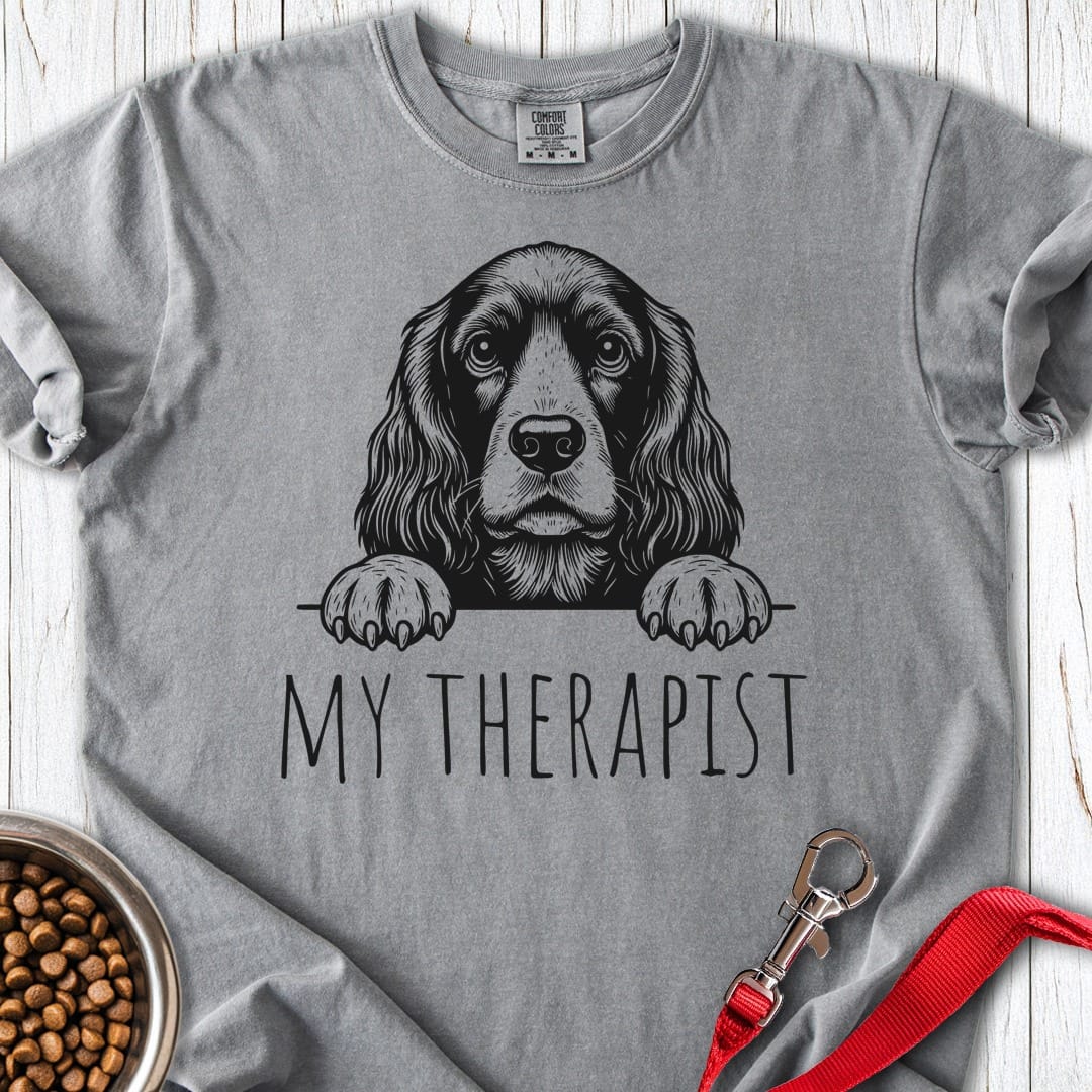 Cocker Spaniel Therapist Premium Tee Grey