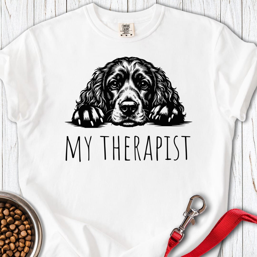 Cocker Spaniel Therapist Premium Tee White