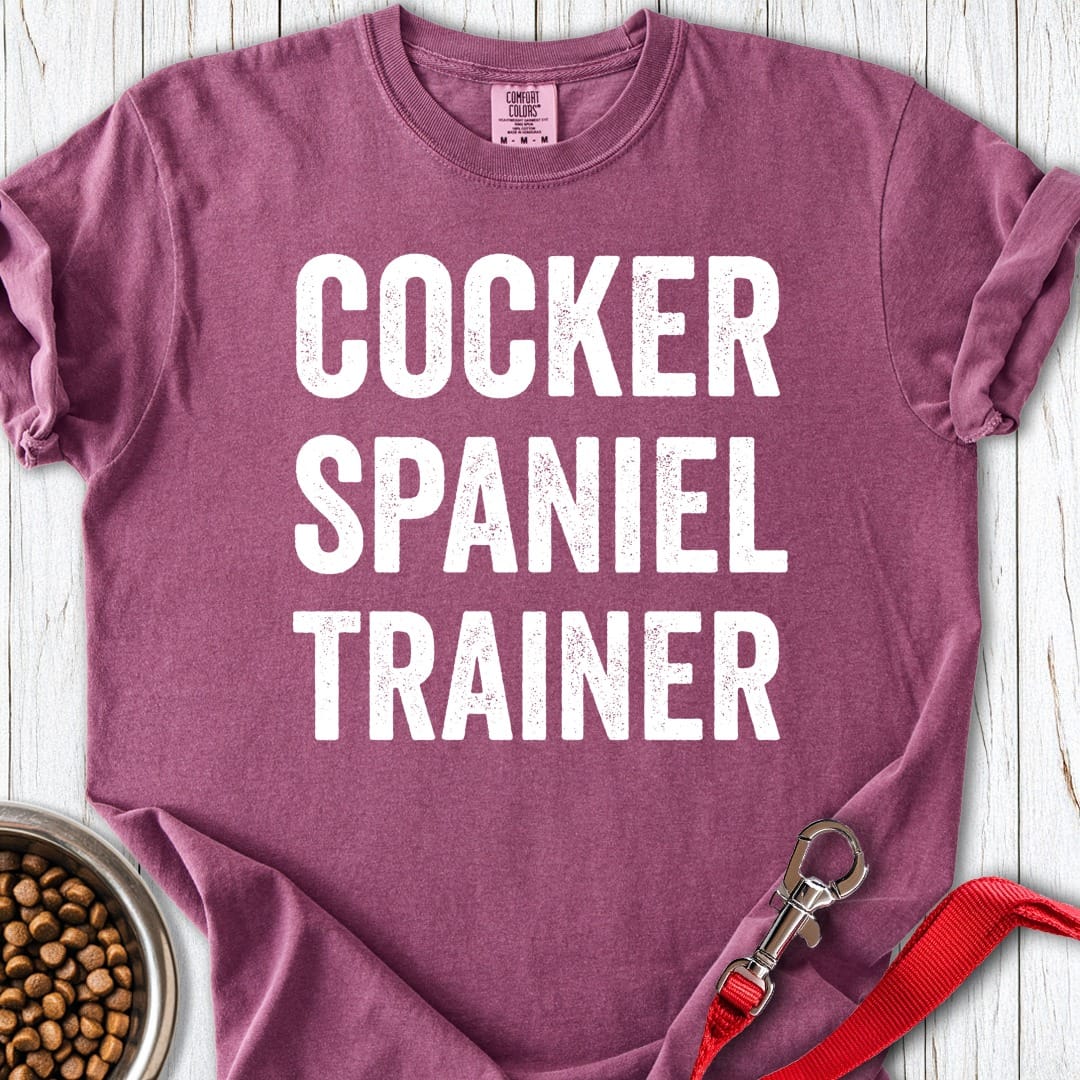 Cocker Spaniel Trainer Premium Tee Berry