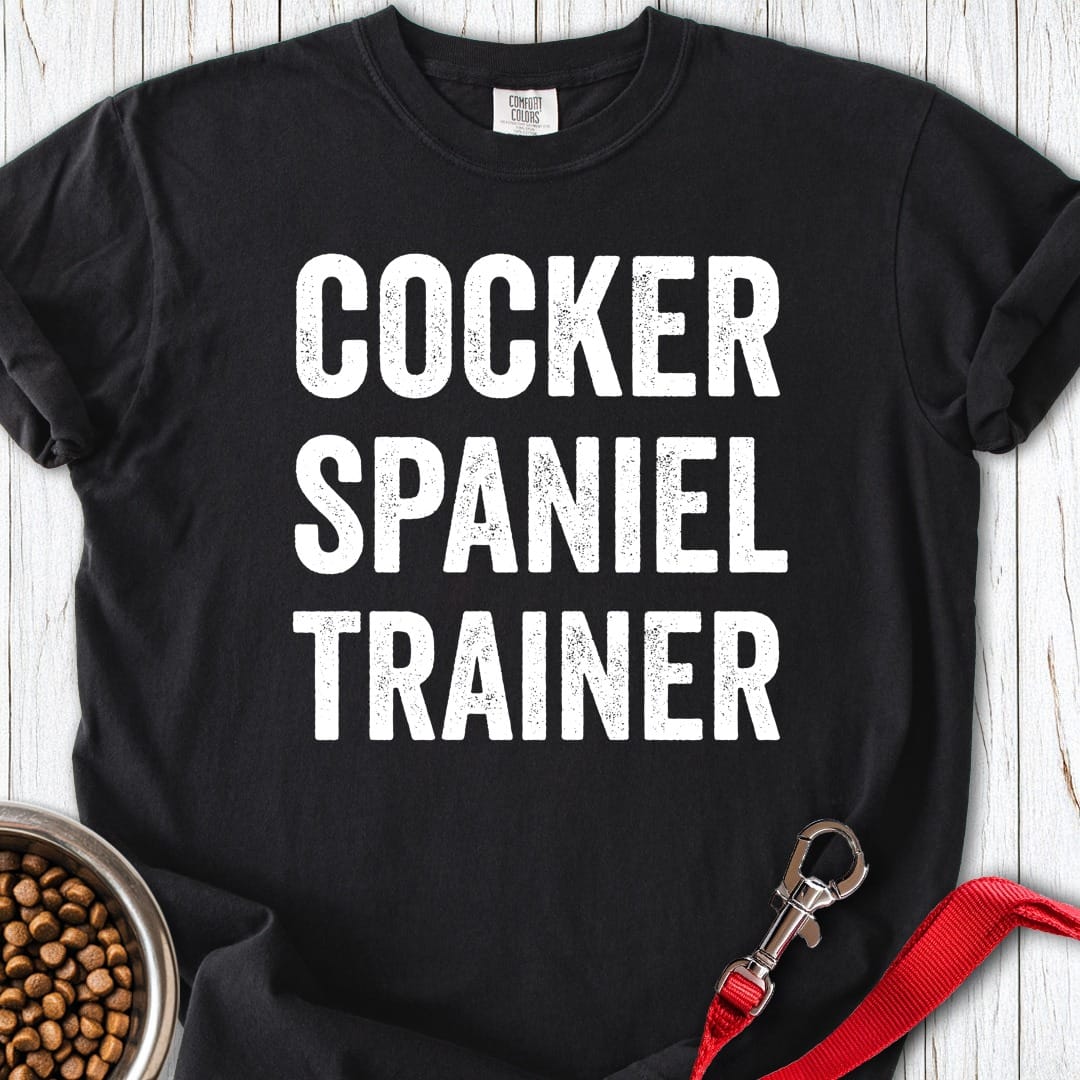 Cocker Spaniel Trainer Premium Tee Black