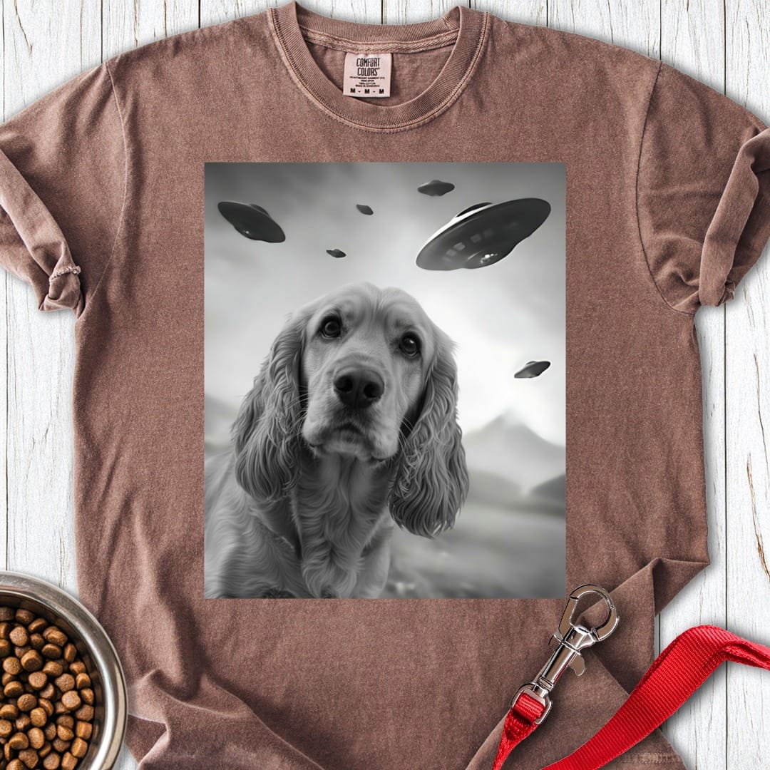 Cocker Spaniel UFO Premium Tee Espresso