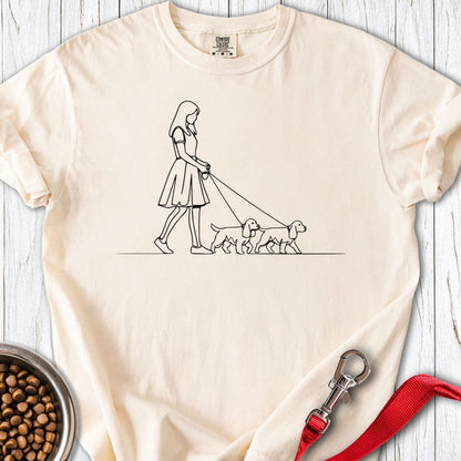 Cocker Spaniel Walking Premium Tee Ivory
