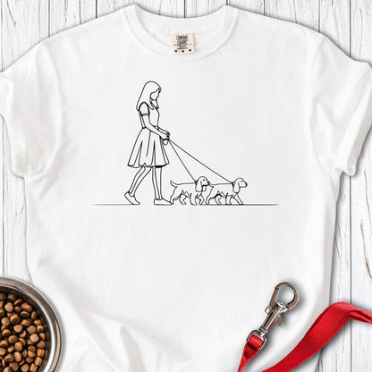 Cocker Spaniel Walking Premium Tee White