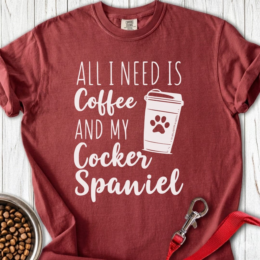 Cocker Spaniels & Coffee Premium Tee Brick