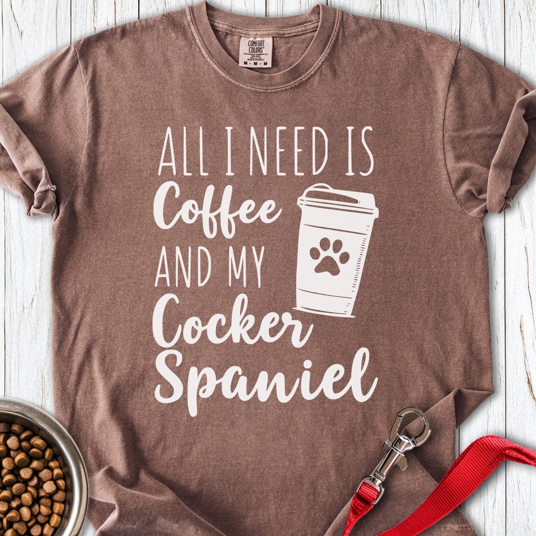 Cocker Spaniels & Coffee Premium Tee Espresso