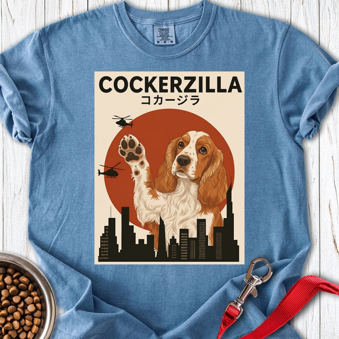 Cockerzilla Premium Tee Blue Jean