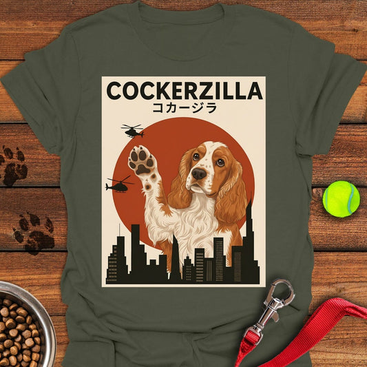 Cockerzilla Cocker Spaniel Military Green