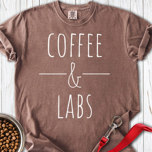 Coffee & Labradors Premium Tee Espresso