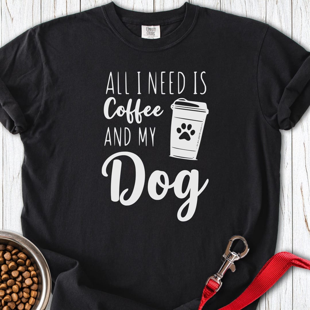 Coffee and Dog Premium Tee Black