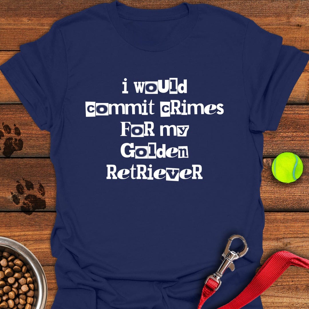Commit Crimes Golden Retriever Navy