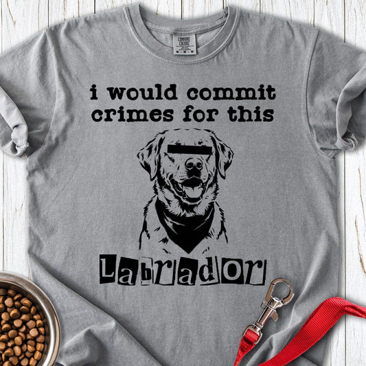 Commit Crimes Labradors Premium Tee Grey