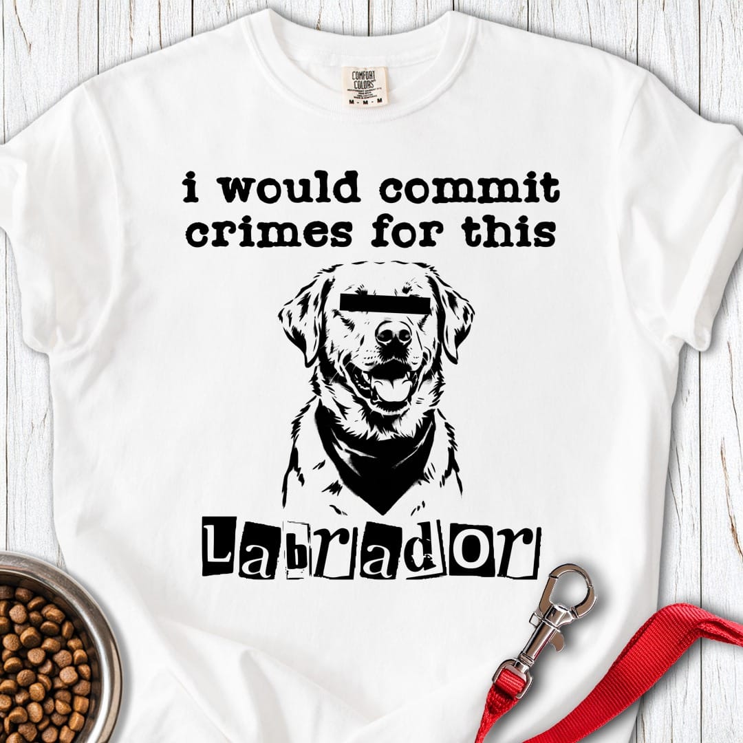 Commit Crimes Labradors Premium Tee White