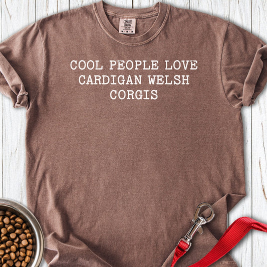 Cool People Love Cardigan Welsh Corgies Premium Tee Espresso