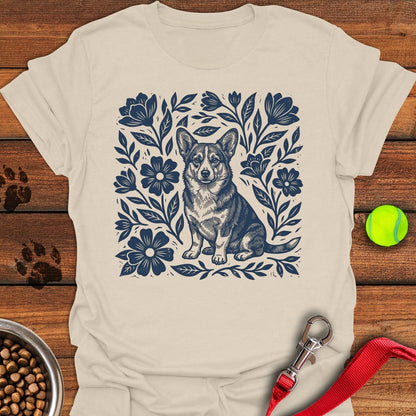 Corgi Linocut Natural